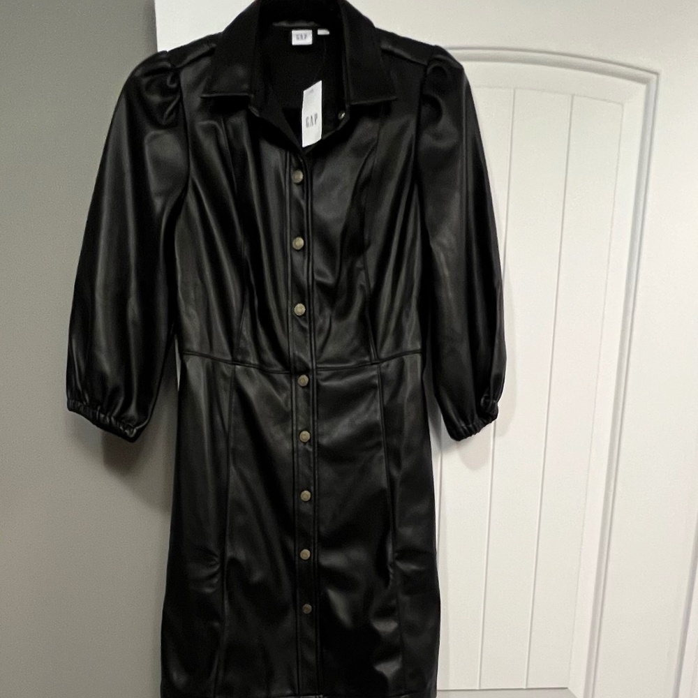 GAP vegan leather dress